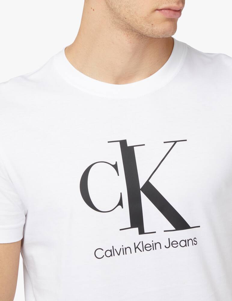 rinascente Calvin Klein Jeans Spliced monogram t-shirt - white