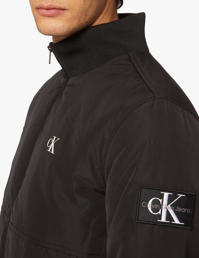 rinascente Calvin Klein Jeans Light padded harrington hooded jacket - black