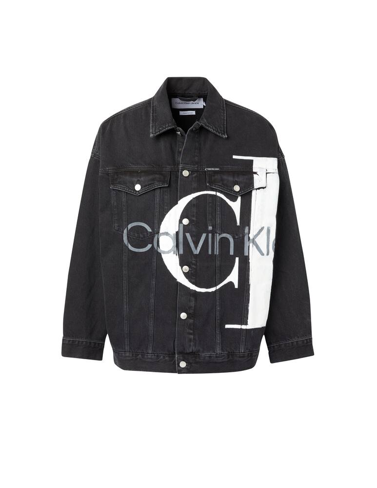rinascente Calvin Klein Jeans Big monogram denim jacket - black