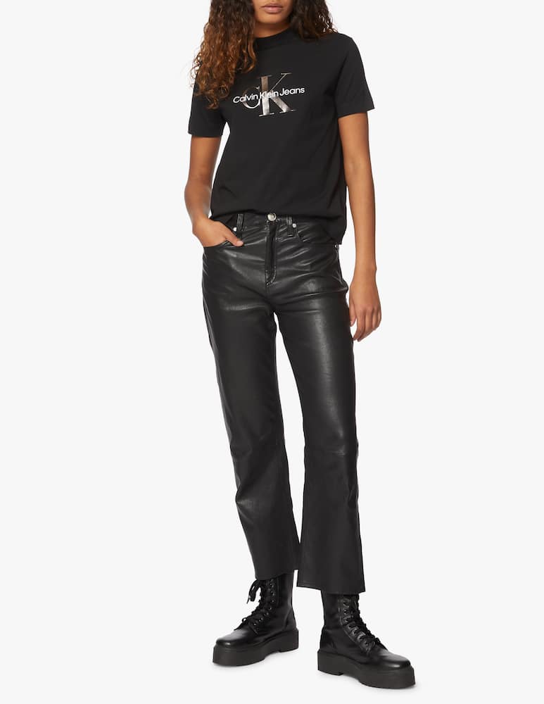 rinascente Calvin Klein Jeans T-shirt gun metal monogram - black