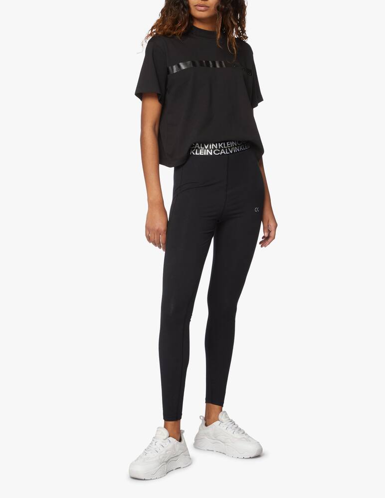 rinascente Calvin Klein Jeans T-shirt con logo lucido - nero