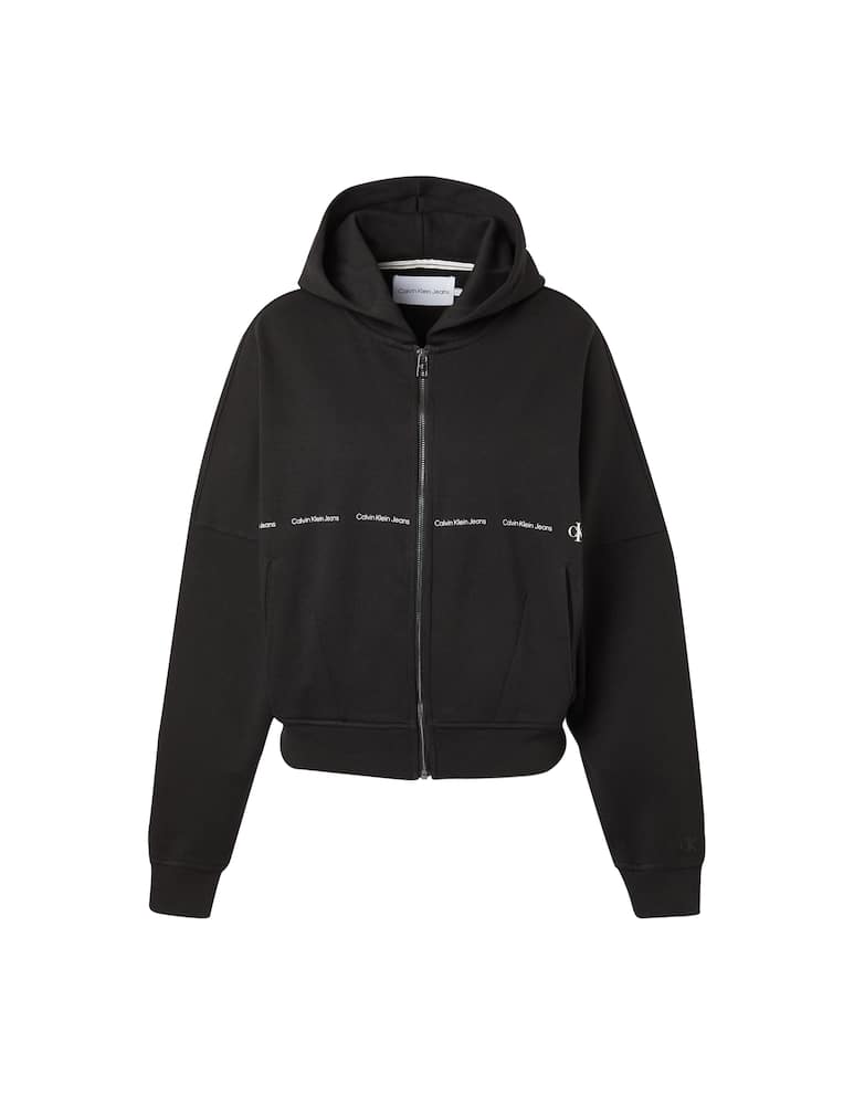 rinascente Calvin Klein Jeans Felpa con zip e logo - nero