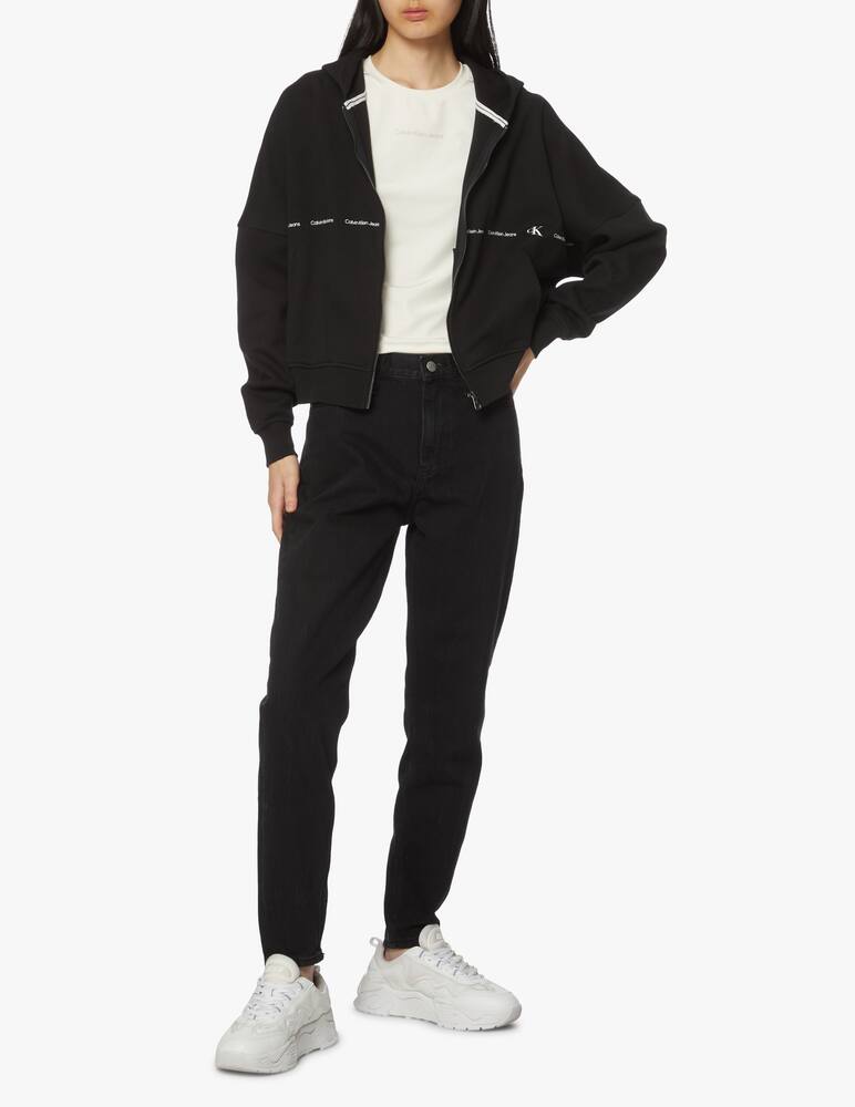 rinascente Calvin Klein Jeans Felpa con zip e logo - nero