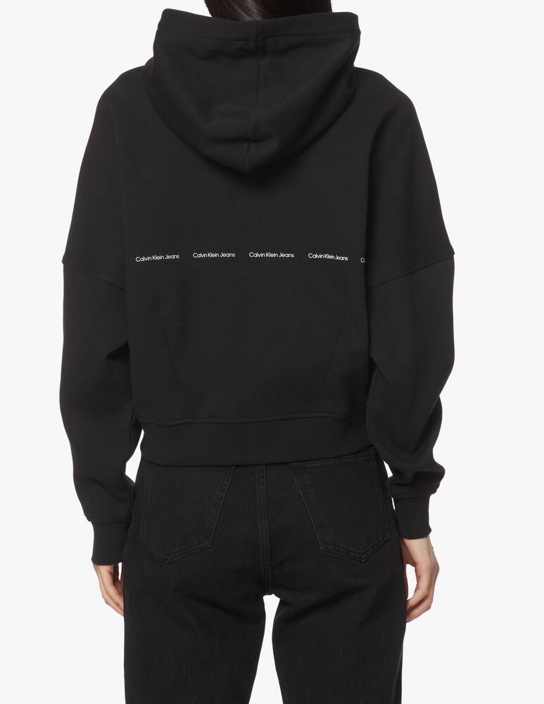 rinascente Calvin Klein Jeans Felpa con zip e logo - nero