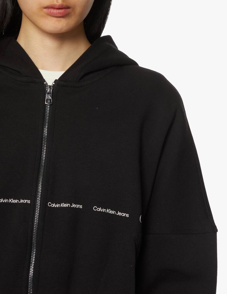 rinascente Calvin Klein Jeans Felpa con zip e logo - nero