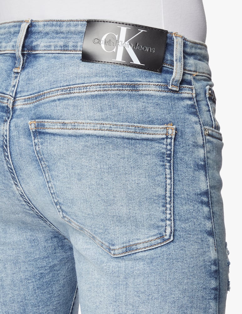 rinascente Calvin Klein Jeans Fake rips skinny jeans - blue