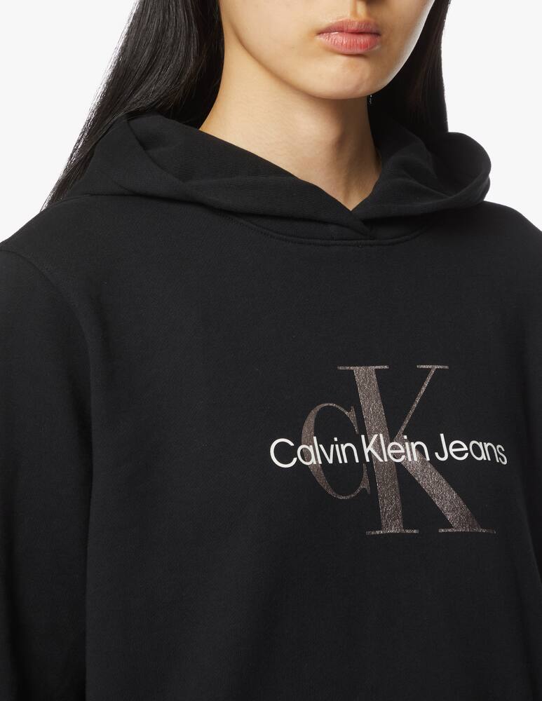 rinascente Calvin Klein Jeans Felpa con cappuccio monogramma - nero