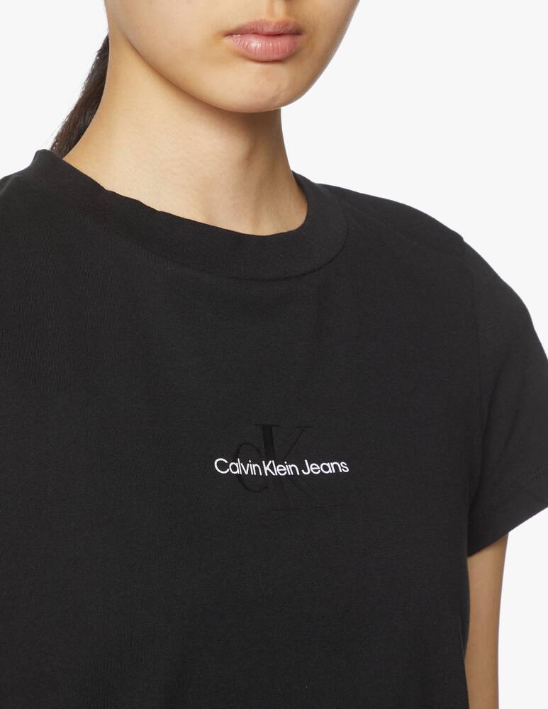 rinascente Calvin Klein Jeans T-shirt slim monogram logo - black