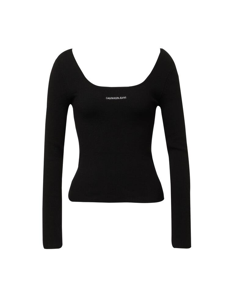 rinascente Calvin Klein Jeans Maglietta a manica lunga in misto cotone - nero