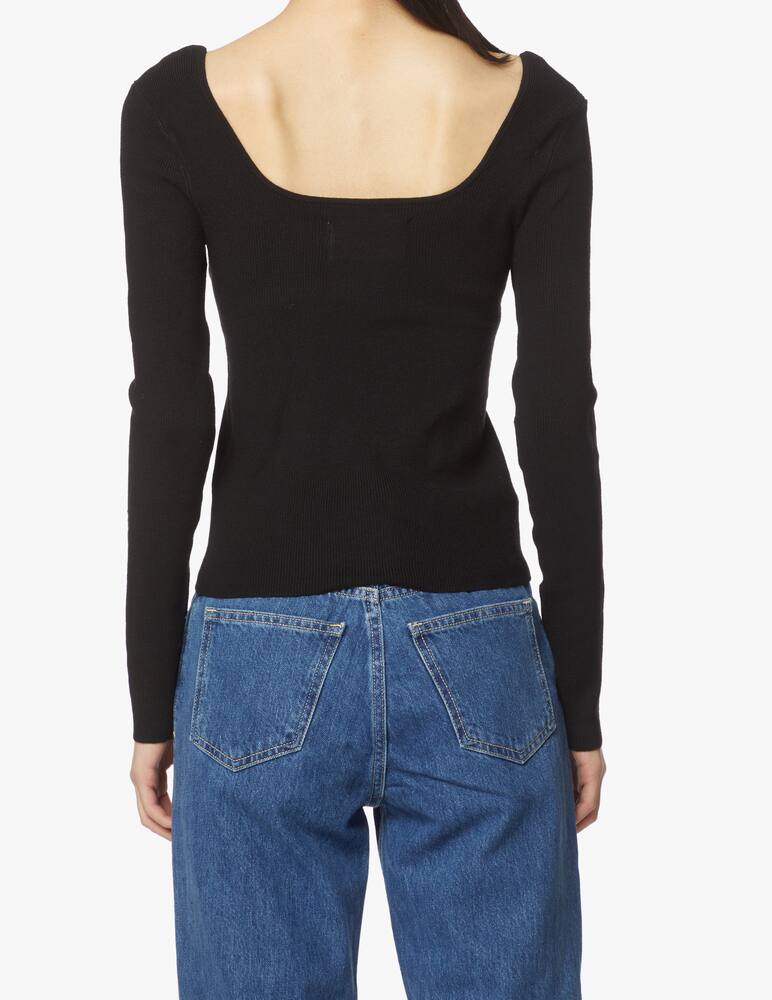 rinascente Calvin Klein Jeans Maglietta a manica lunga in misto cotone - nero