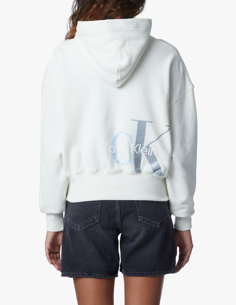 Calvin Klein Jeans Hoodie back two tone monogram - white - picture 3 Calvin Klein Jeans Hoodie back two tone monogram - white - picture 3