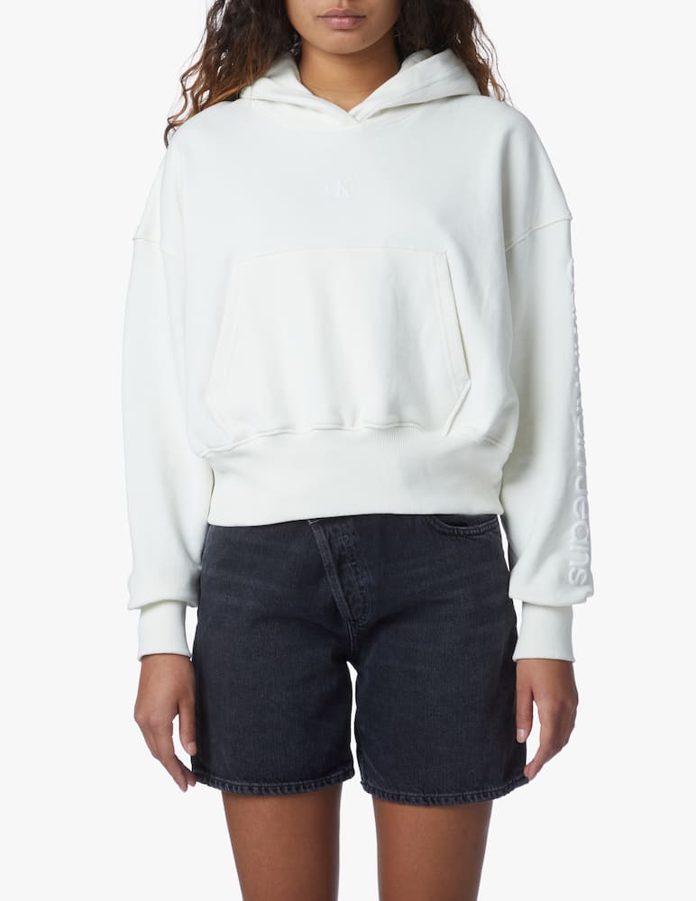Calvin Klein Jeans Hoodie back two tone monogram - white - picture 1 Calvin Klein Jeans Hoodie back two tone monogram - white - picture 1