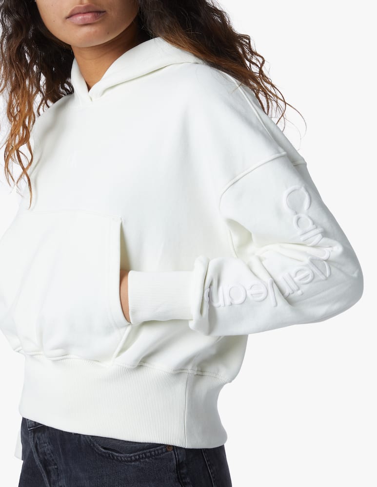 Calvin Klein Jeans Hoodie back two tone monogram - white - picture 4 Calvin Klein Jeans Hoodie back two tone monogram - white - picture 4