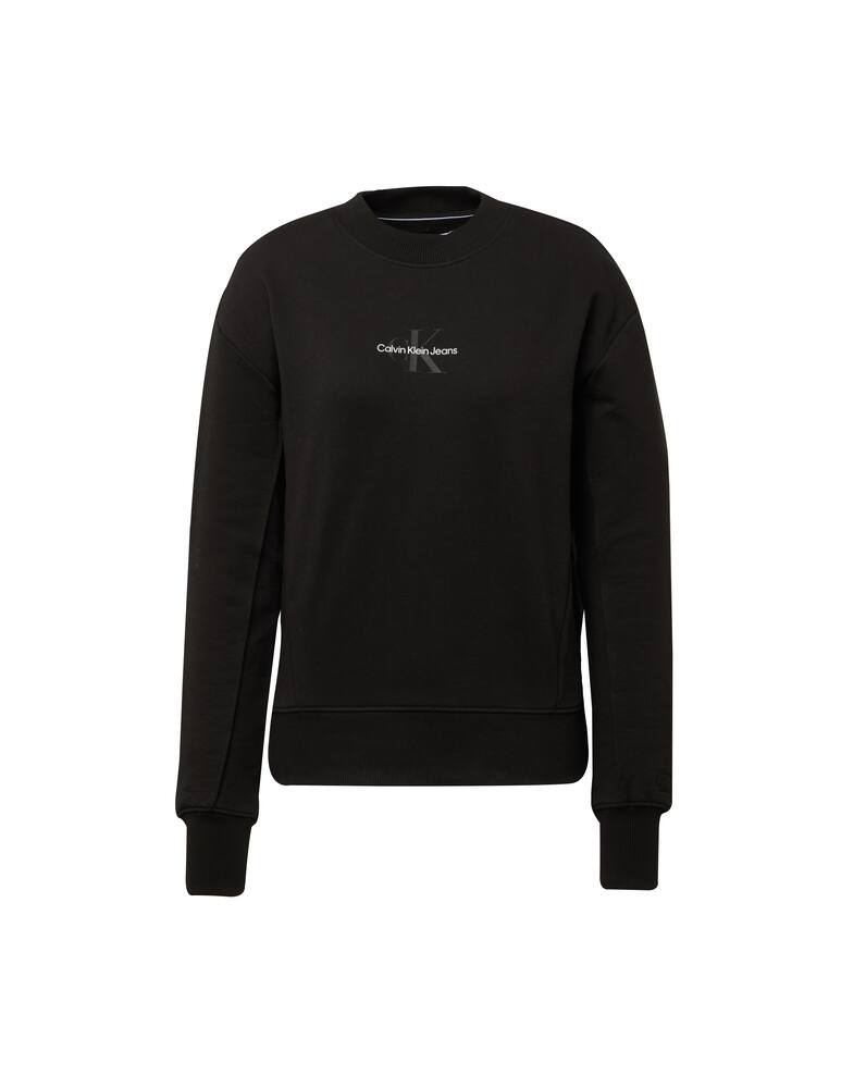 rinascente Calvin Klein Jeans Sweatshirt monogram logo crewneck - black