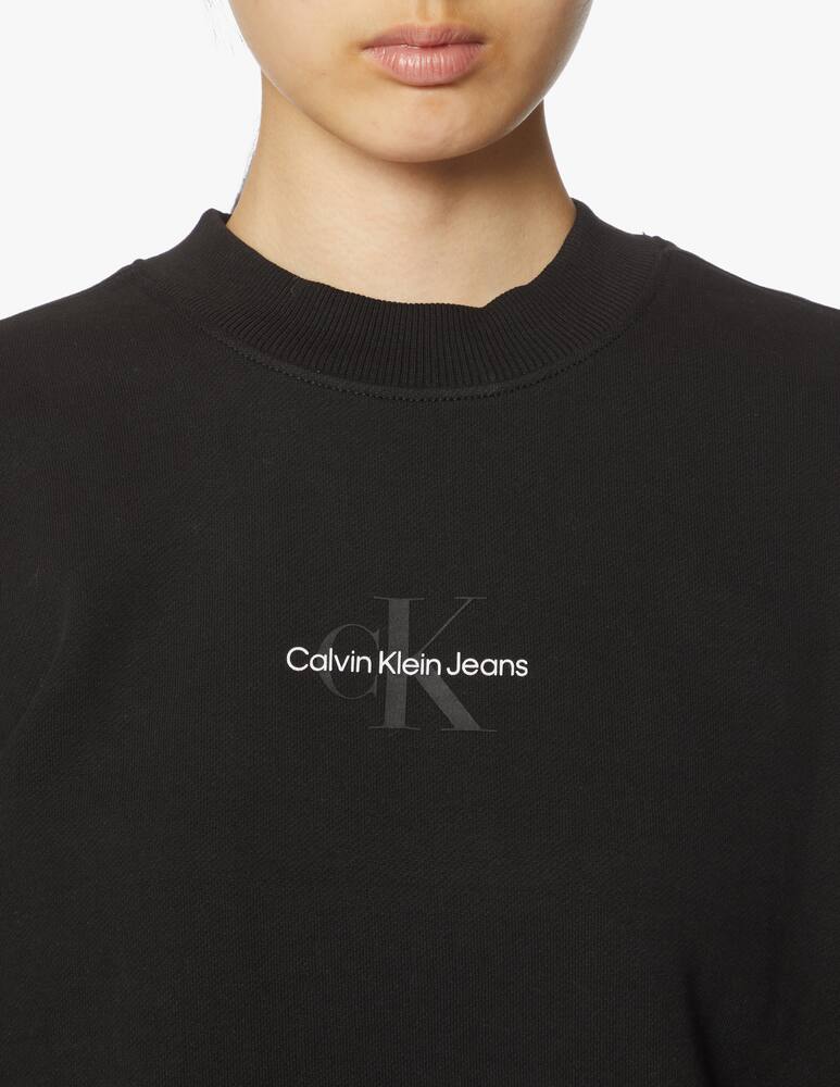 rinascente Calvin Klein Jeans Sweatshirt monogram logo crewneck - black