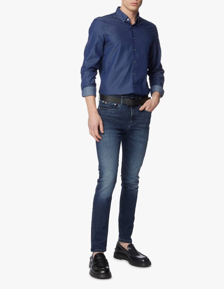 rinascente Calvin Klein Washed slim shirt - blue