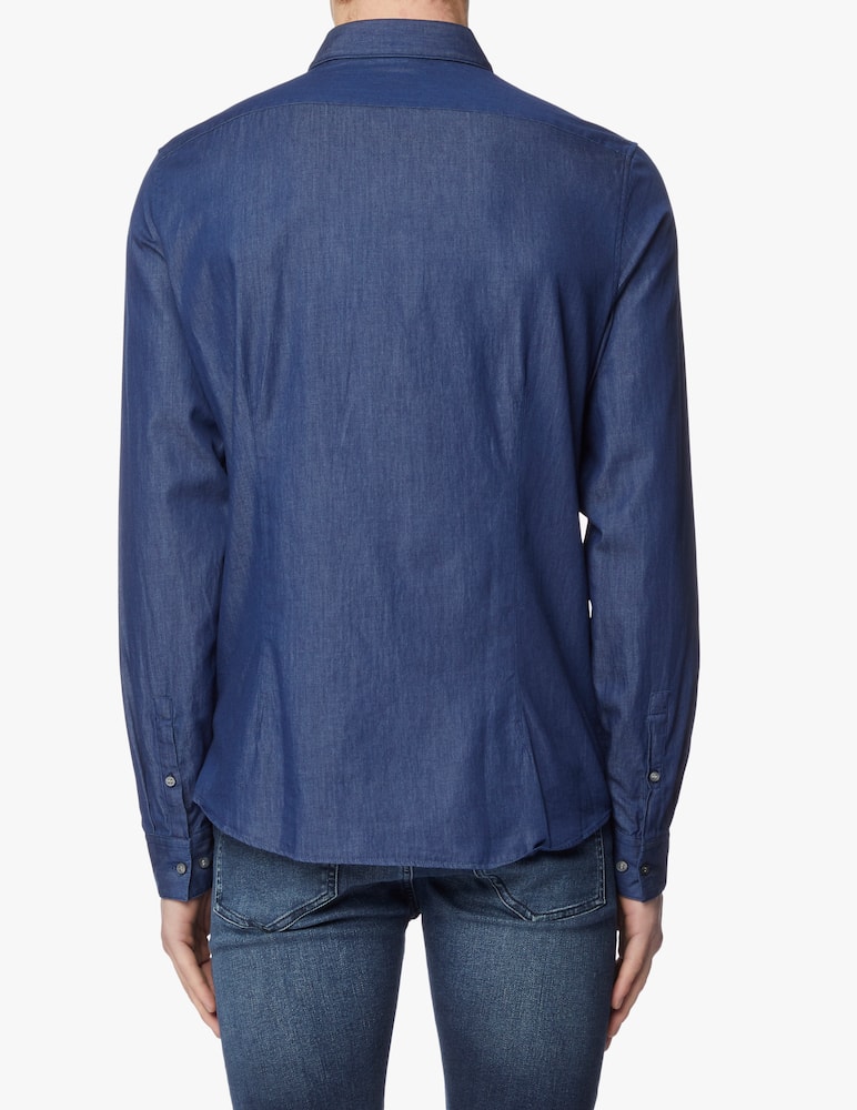 rinascente Calvin Klein Washed slim shirt - blue