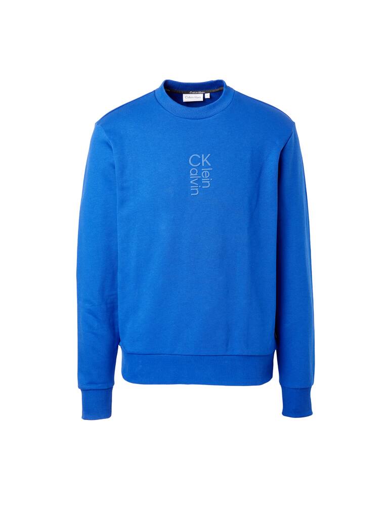 rinascente Calvin Klein Felpa girocollo logo verticale - blu