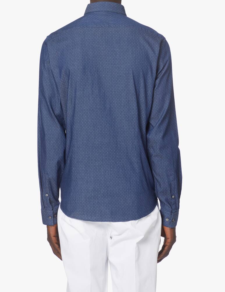 rinascente Calvin Klein Dot jacquard washed shirt - blue
