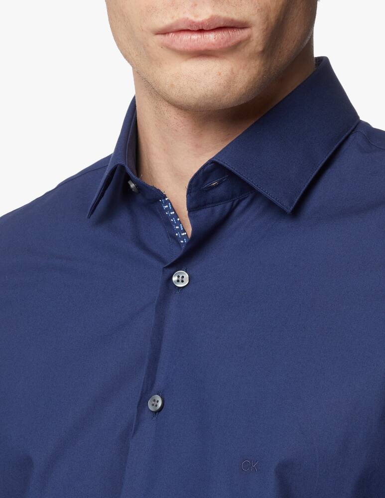 rinascente Calvin Klein Contrast popeline slim shirt - blue