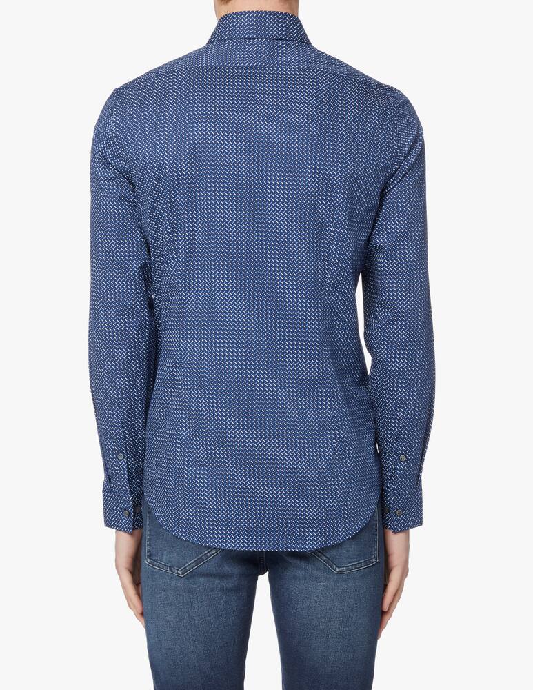 rinascente Calvin Klein Bicolor printed slim shirt - blue