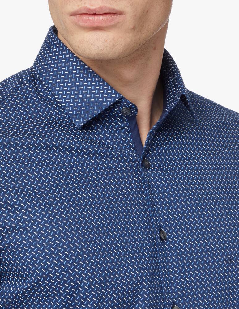 rinascente Calvin Klein Bicolor printed slim shirt - blue