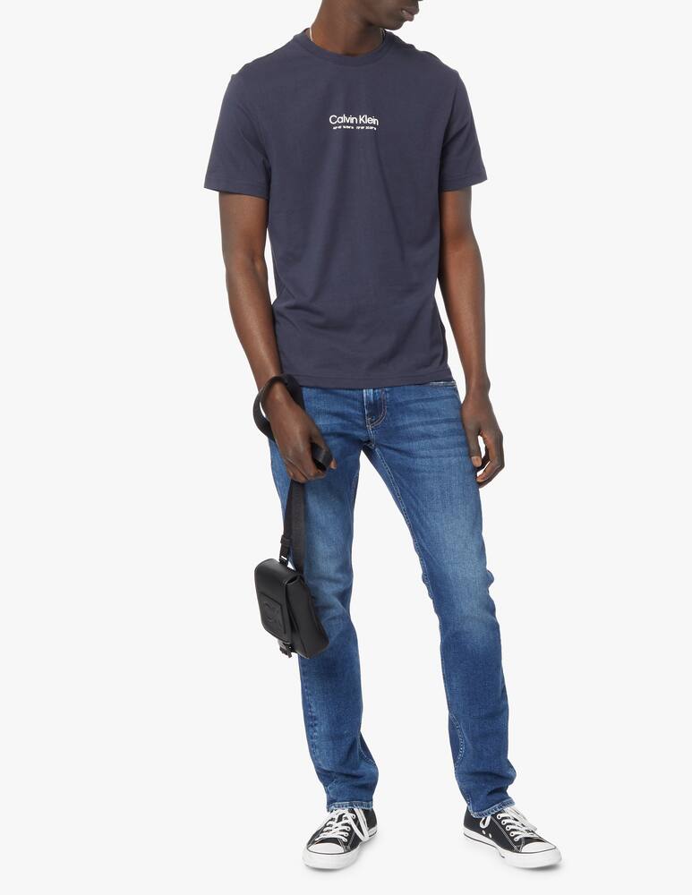 Calvin Klein Maglietta manica corta logo coordinate - blu - immagine 2 Calvin Klein Maglietta manica corta logo coordinate - blu - immagine 2