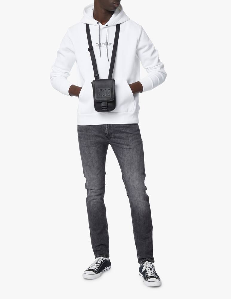 rinascente Calvin Klein Felpa con cappuccio logo coordinate - bianco