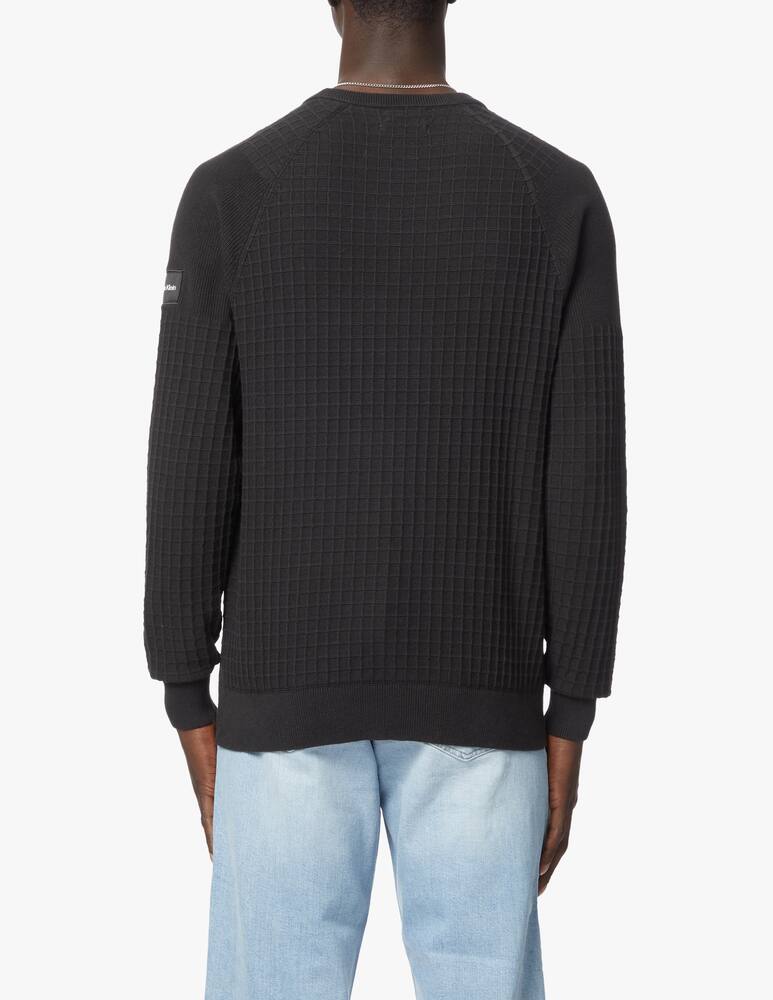 rinascente Calvin Klein Grid structure sweater - black