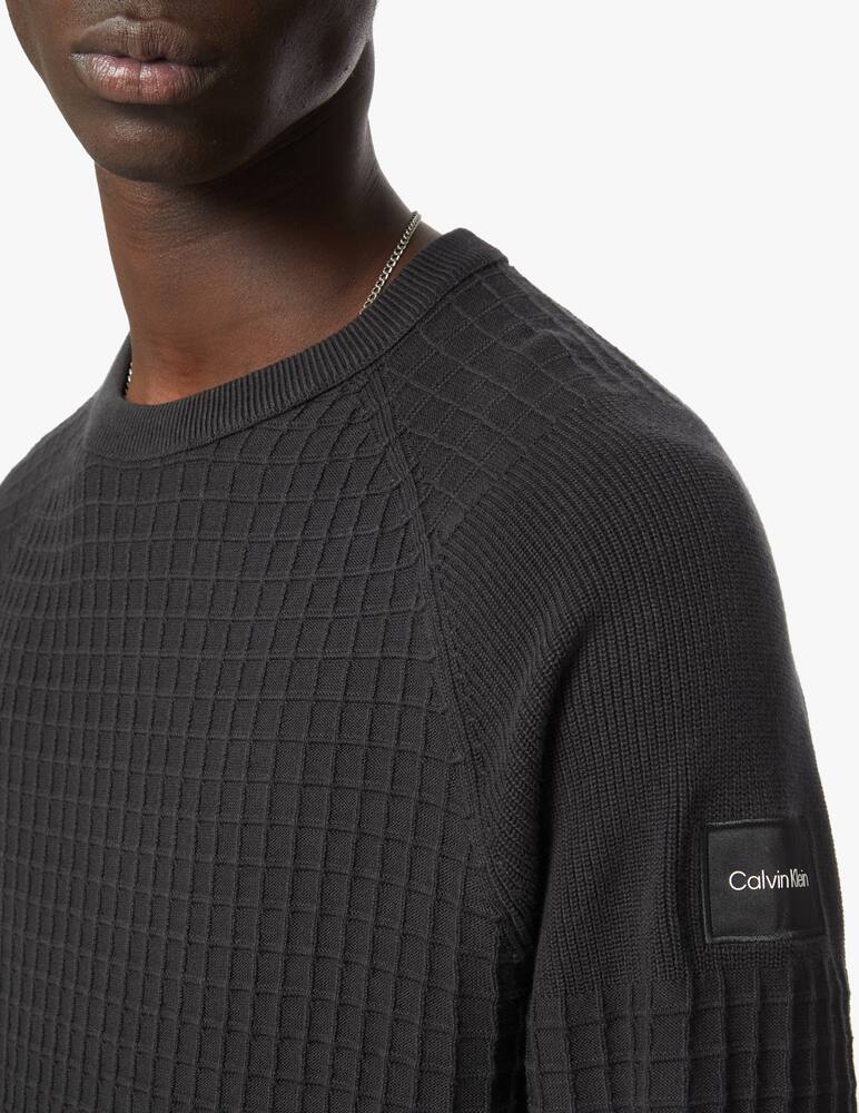 rinascente Calvin Klein Grid structure sweater - black