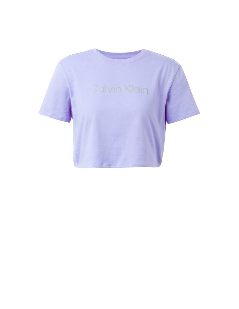 rinascente Calvin Klein Performance Cotton blend cropped t-shirt - lilac