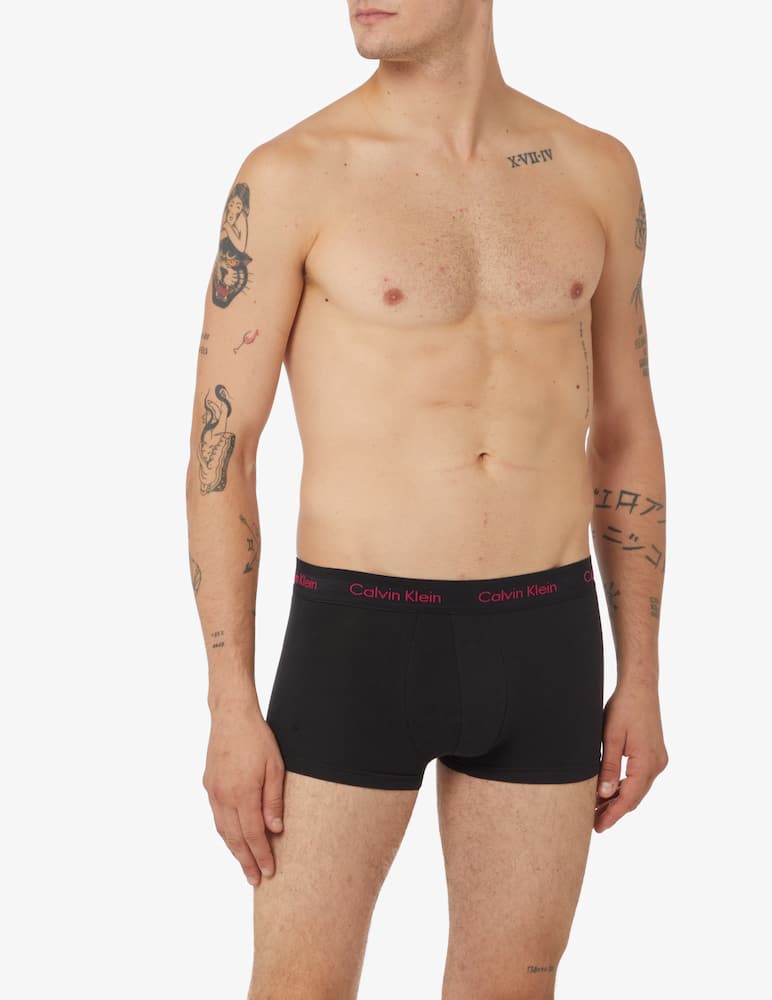 rinascente Calvin Klein 3p low rise cotton stretch trunk - Black