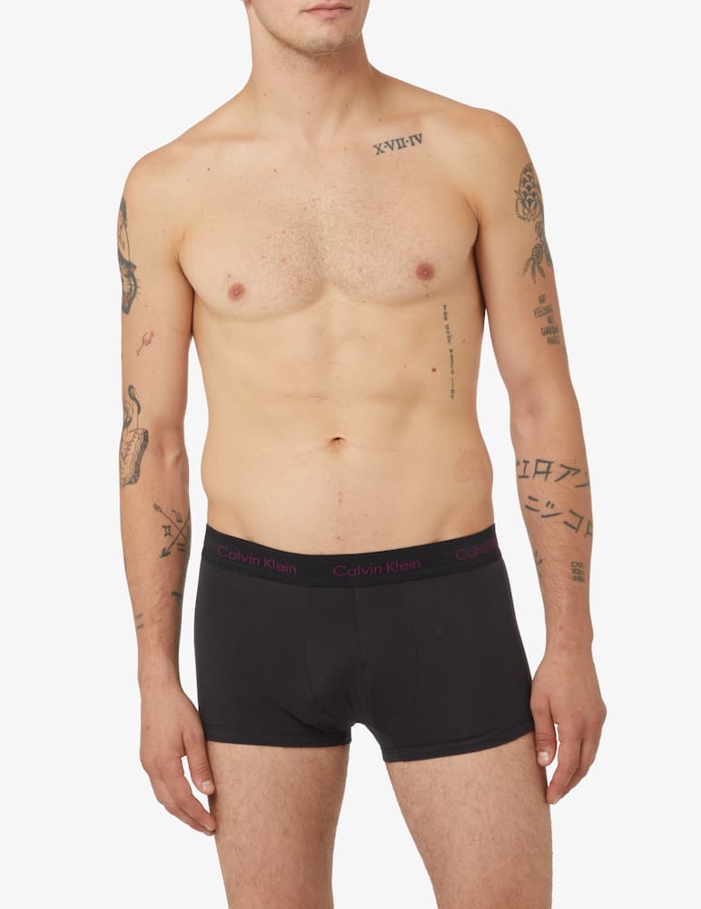 rinascente Calvin Klein 3p low rise cotton stretch trunk - Black