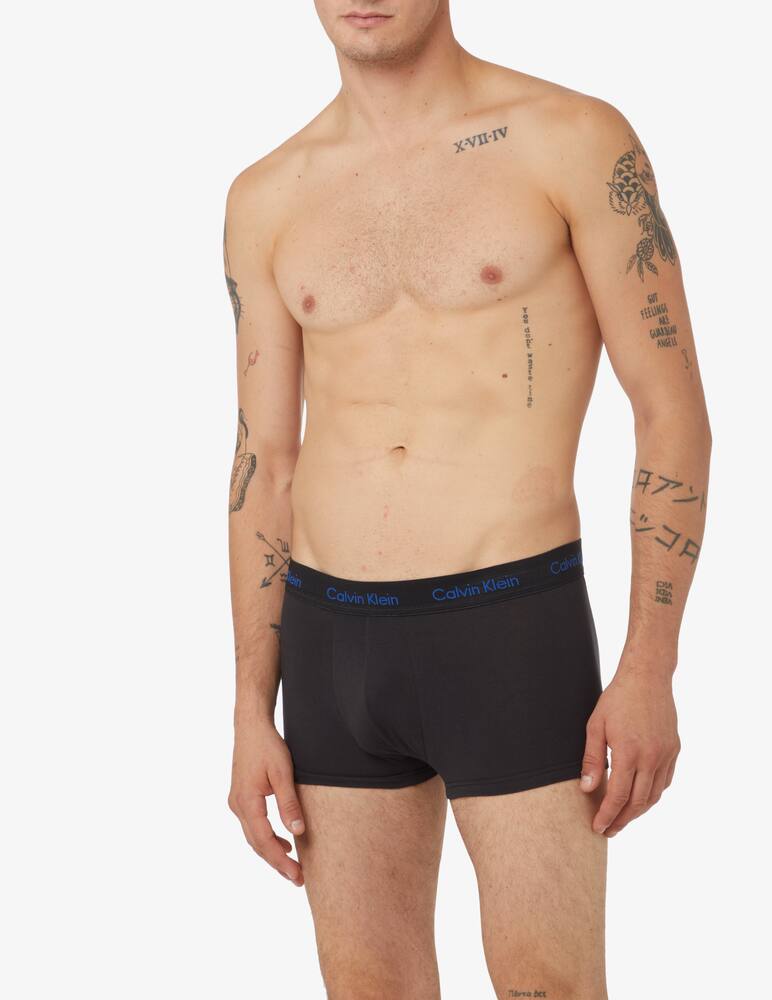 rinascente Calvin Klein 3p low rise cotton stretch trunk - Black