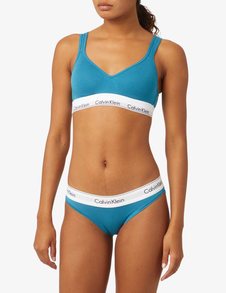 rinascente Calvin Klein Slip bikini in misto cotone - blu