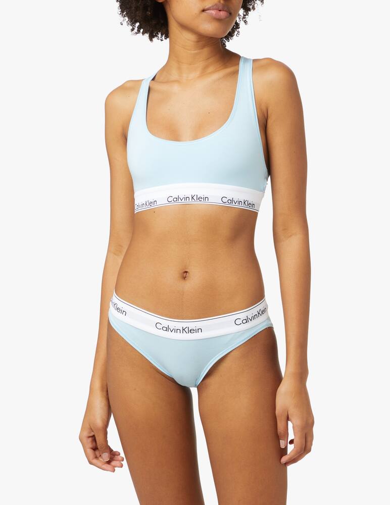 rinascente Calvin Klein Slip bikini in misto cotone - blu