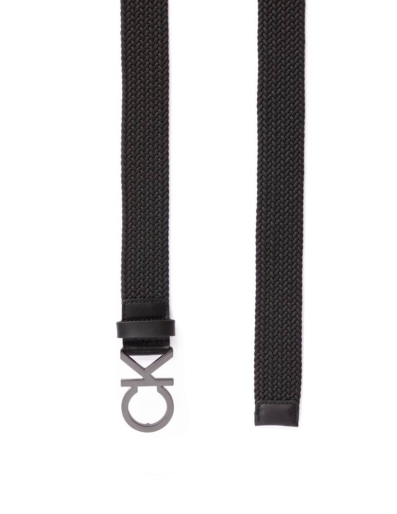 rinascente Calvin Klein Elastic belt with metal logo - black