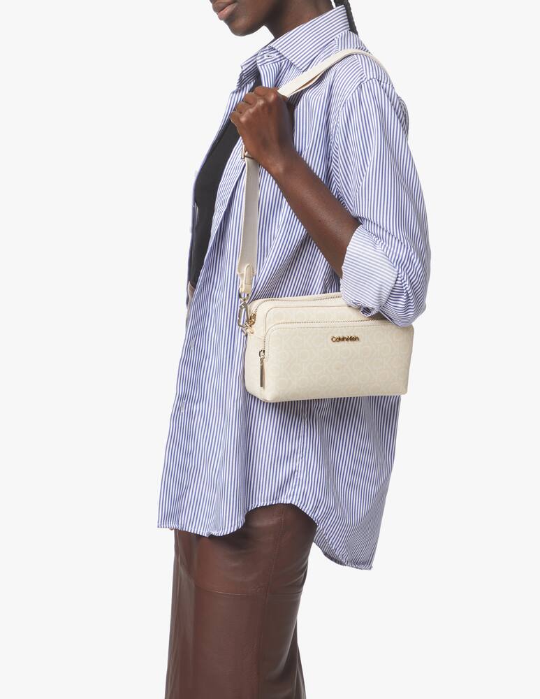 rinascente Calvin Klein Crossbody bag with logo - beige