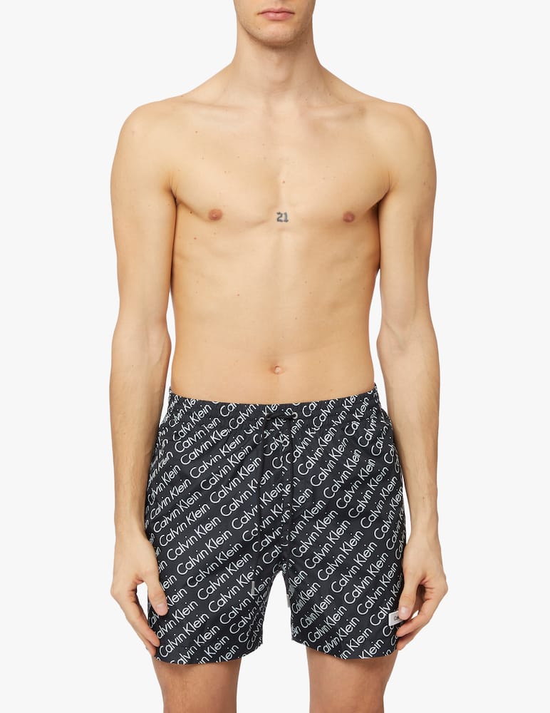 rinascente Calvin Klein Costume boxer medium con stampa - nero
