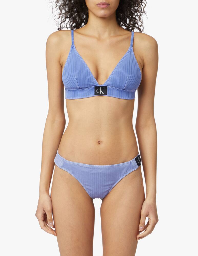 rinascente Calvin Klein Triangle fixed bikini - blue