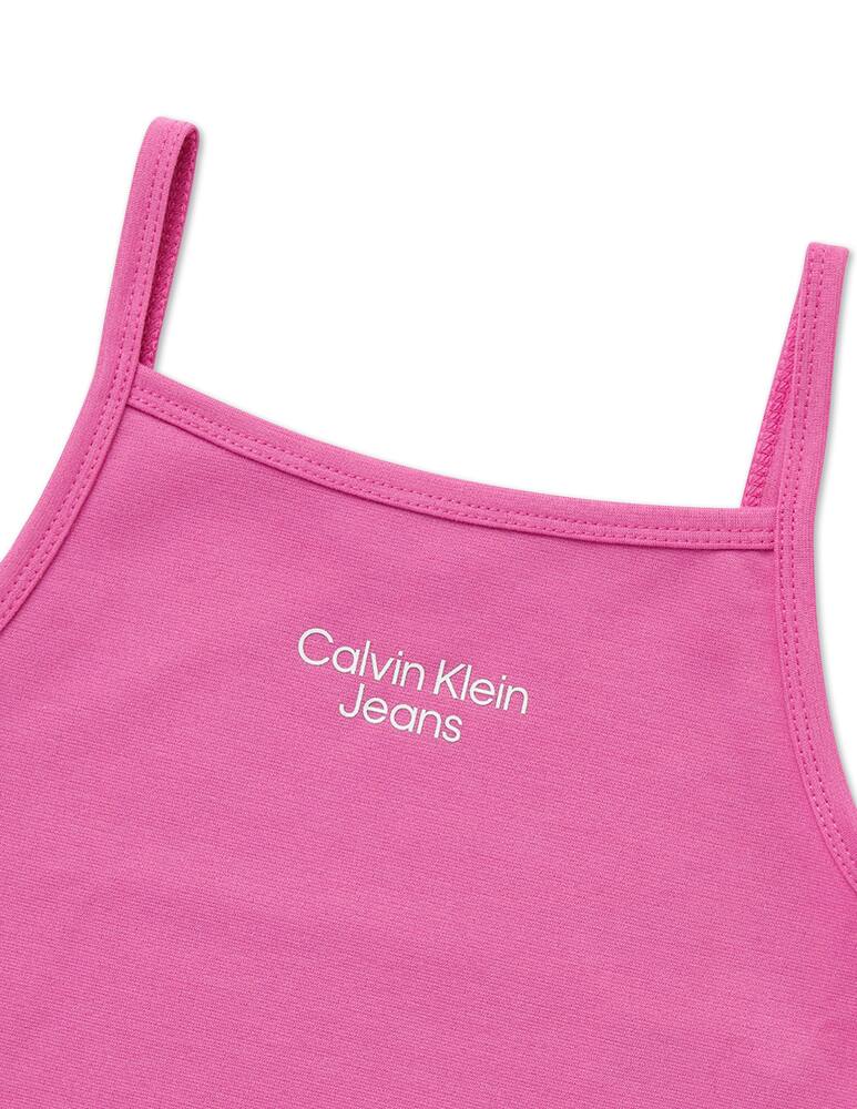 rinascente Calvin Klein Stacked logo t-shirt - Rosa