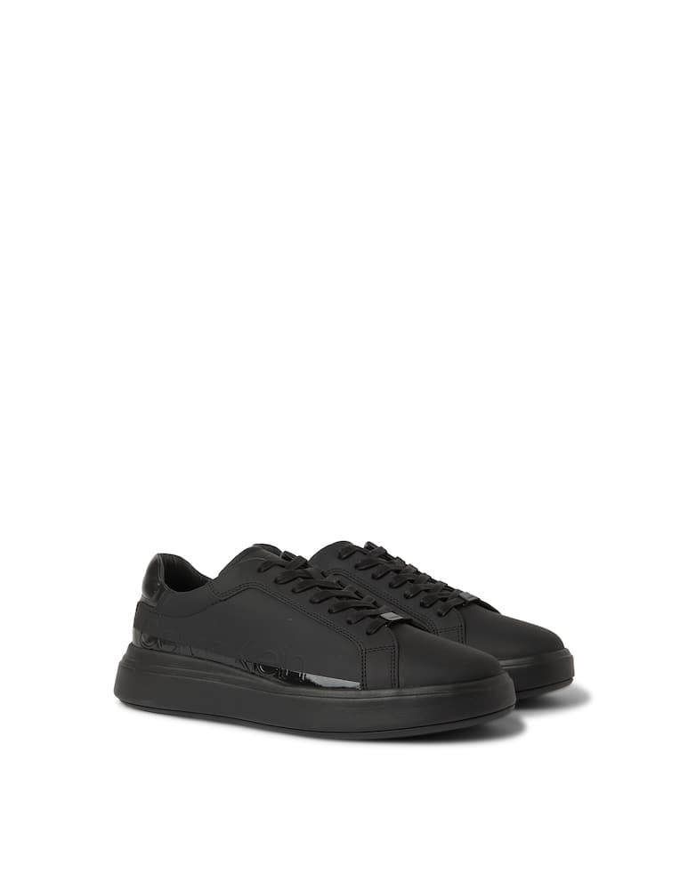 rinascente Calvin Klein Low top tape patent leather chunky sneakers - black
