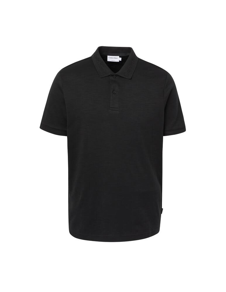 rinascente Calvin Klein Polo in cotone supima collo jacquard - nero
