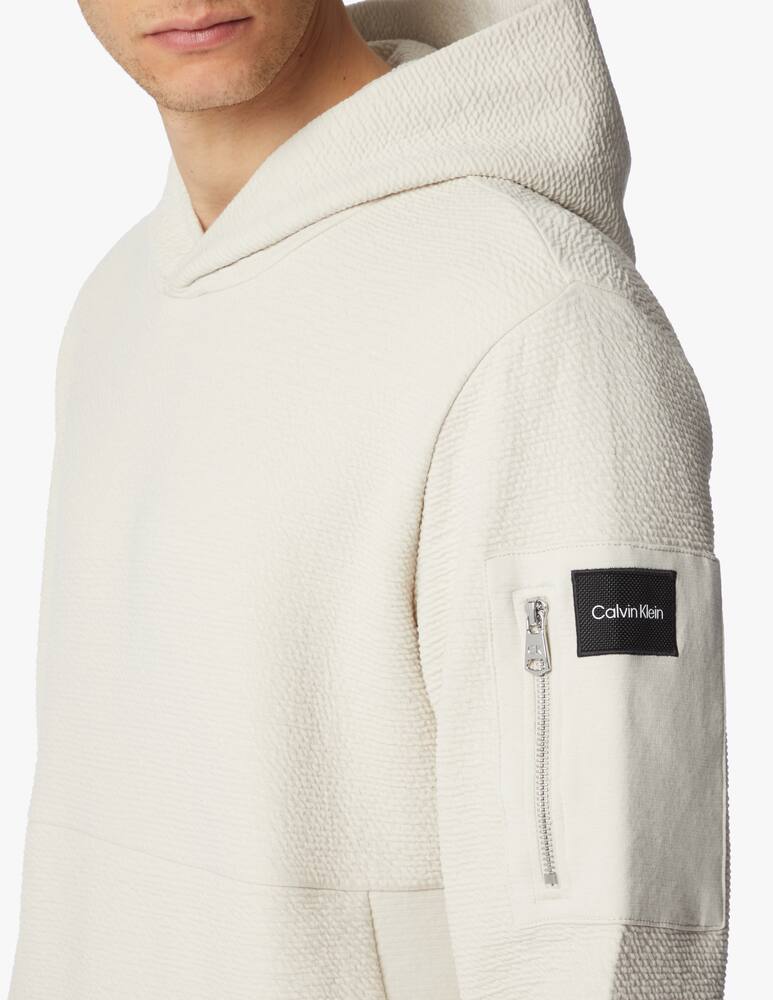 rinascente Calvin Klein Soft texture knit hoodie - beige