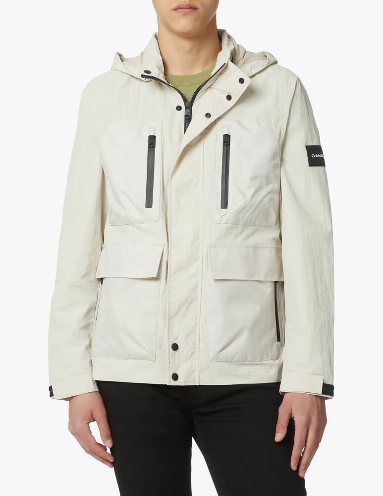 Calvin Klein Giacca con tasche stropicciata in nylon - beige - immagine 1 Calvin Klein Giacca con tasche stropicciata in nylon - beige - immagine 1