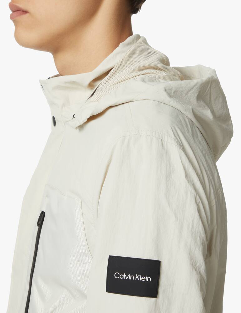 rinascente Calvin Klein Crinckle nylon pocket jacket - beige