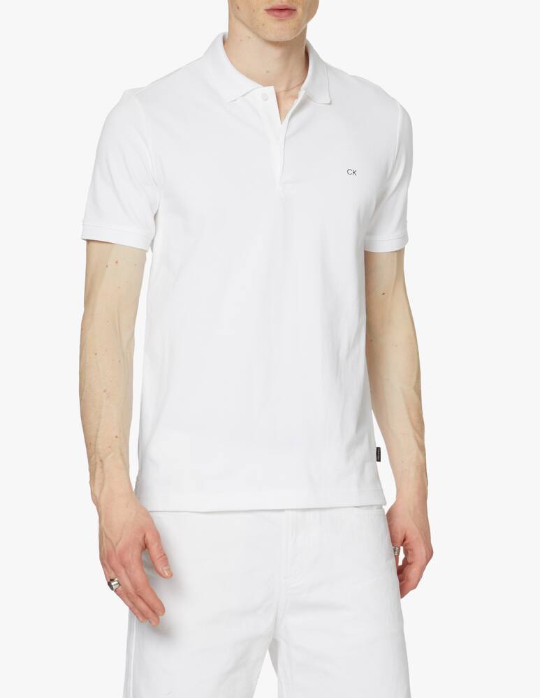 rinascente Calvin Klein Stretch piquet polo - white