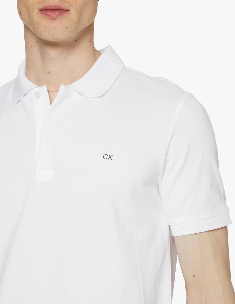 rinascente Calvin Klein Stretch piquet polo - white