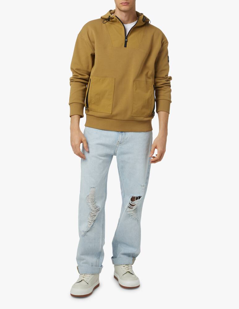 rinascente Calvin Klein Felpa con cappuccio mzip inserti nylon - arancione