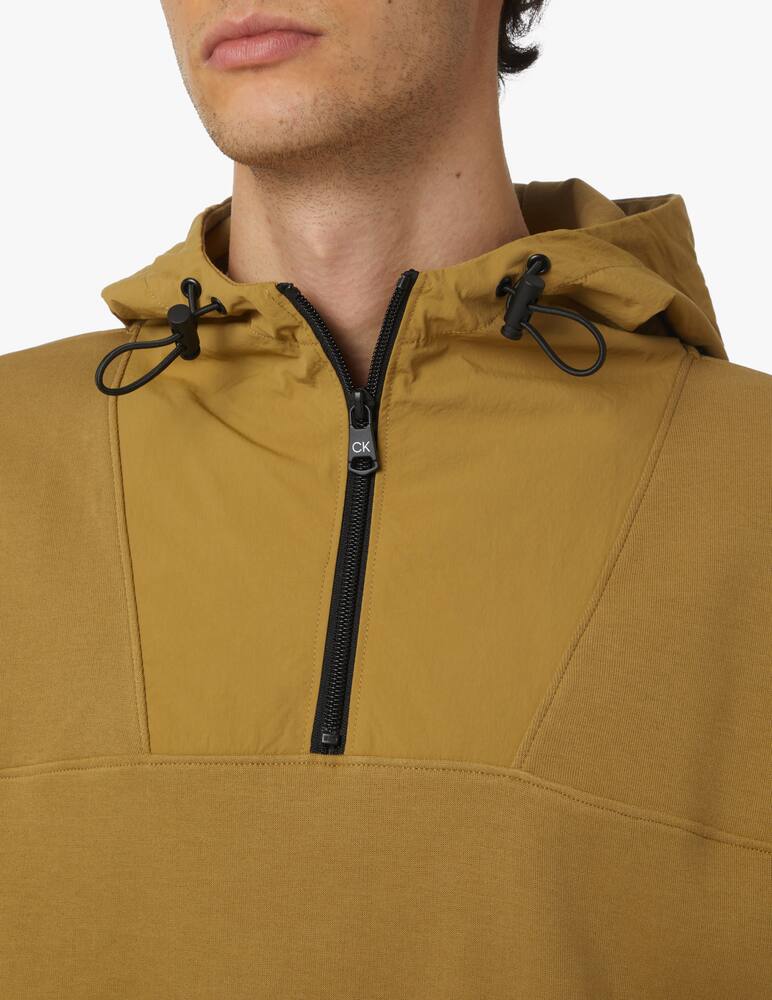 rinascente Calvin Klein Felpa con cappuccio mzip inserti nylon - arancione